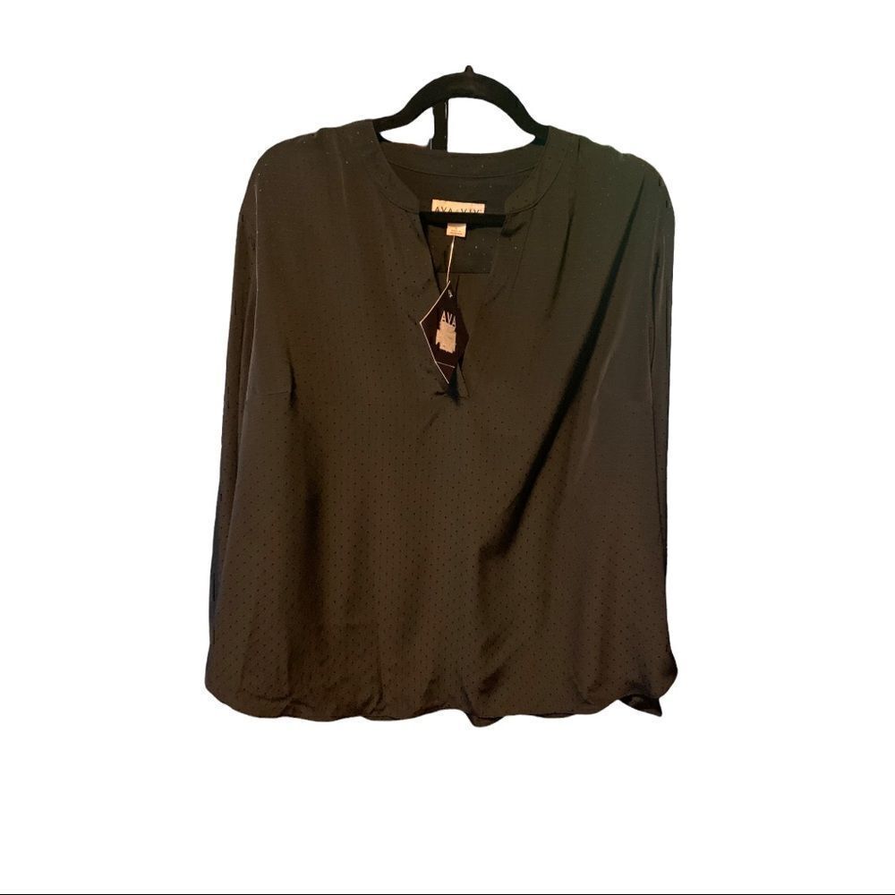 Ava and Viv Black long sleeve blouse